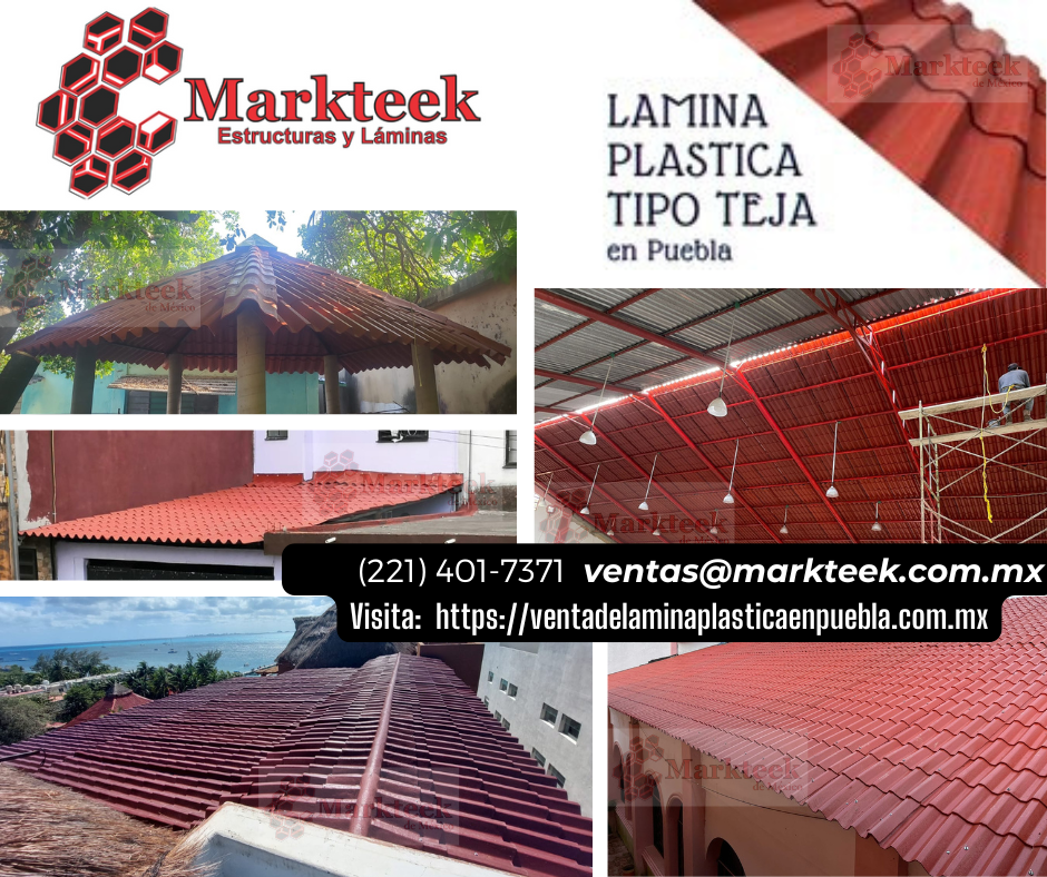 Venta de Lamina plastica tipo teja en Puebla